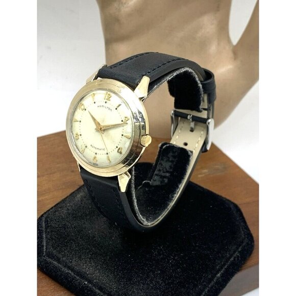 Hamilton Men's Watch 661 Vintage Swiss Hand Wind 10k Gold Filled Case K402 34mm - Picture 2 of 15